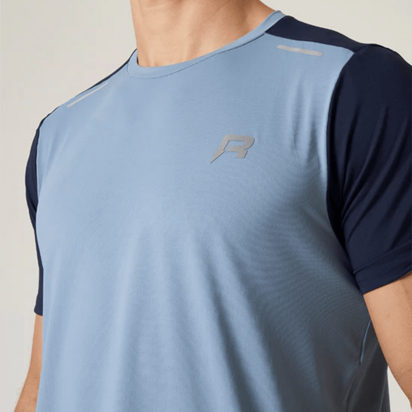 Reprimo Flight T-Shirt 'Dusty Blue Navy' — XXS — Back View