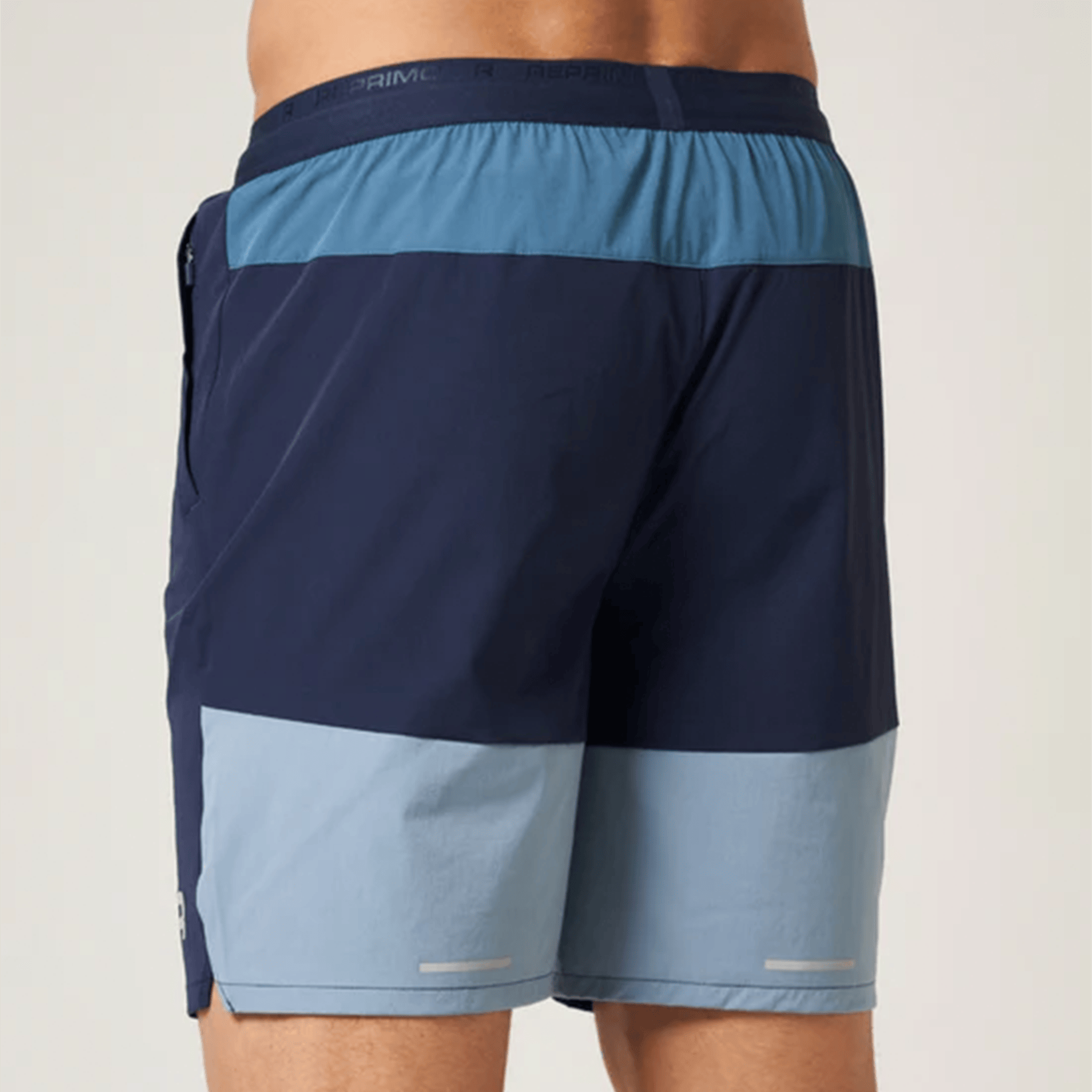 Reprimo Flight Shorts 'Dusty Blue Navy' — XXS — Back View
