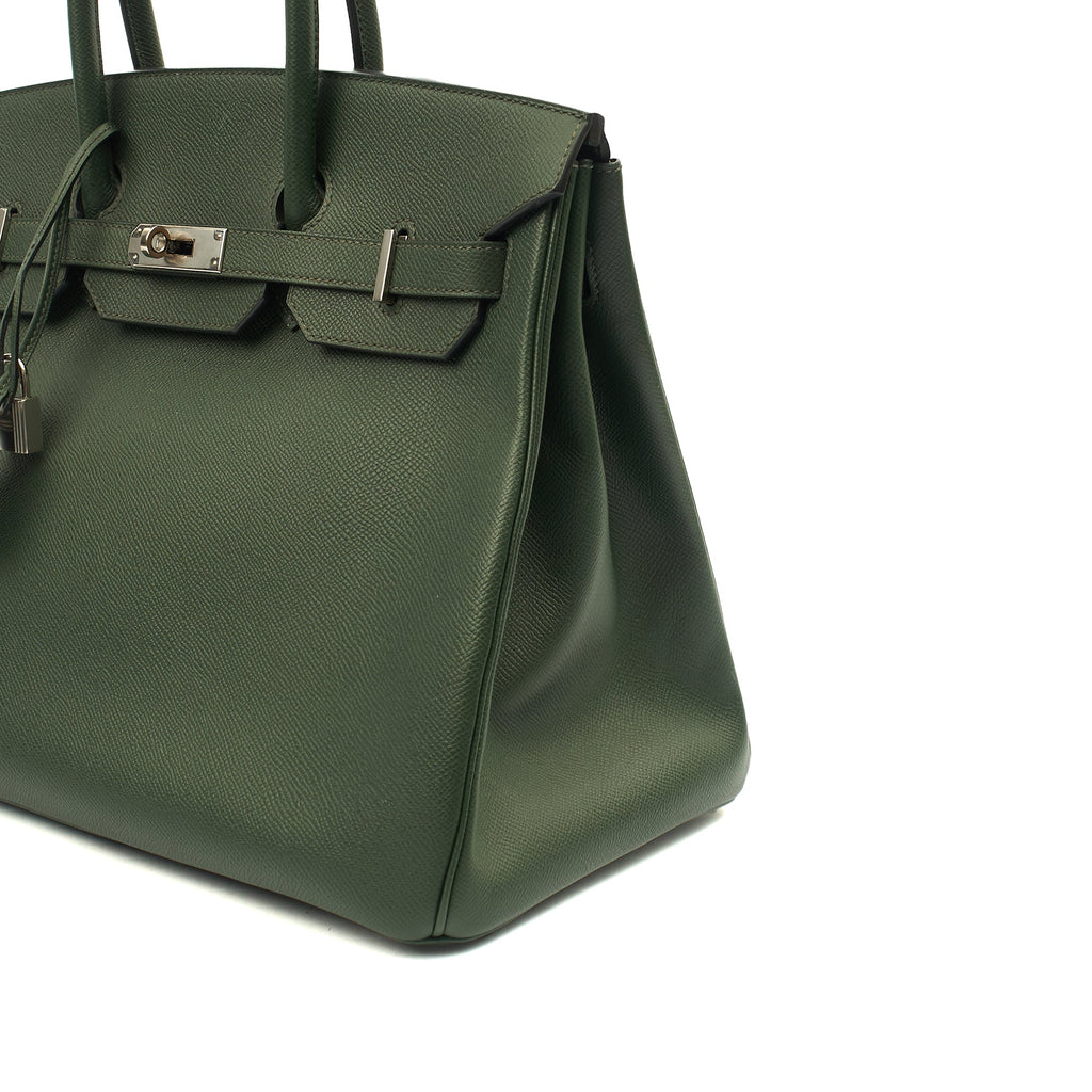 Hermes Tote Birkin 35 in Vert Anglaise, Epsom Leather — Alternate View 18