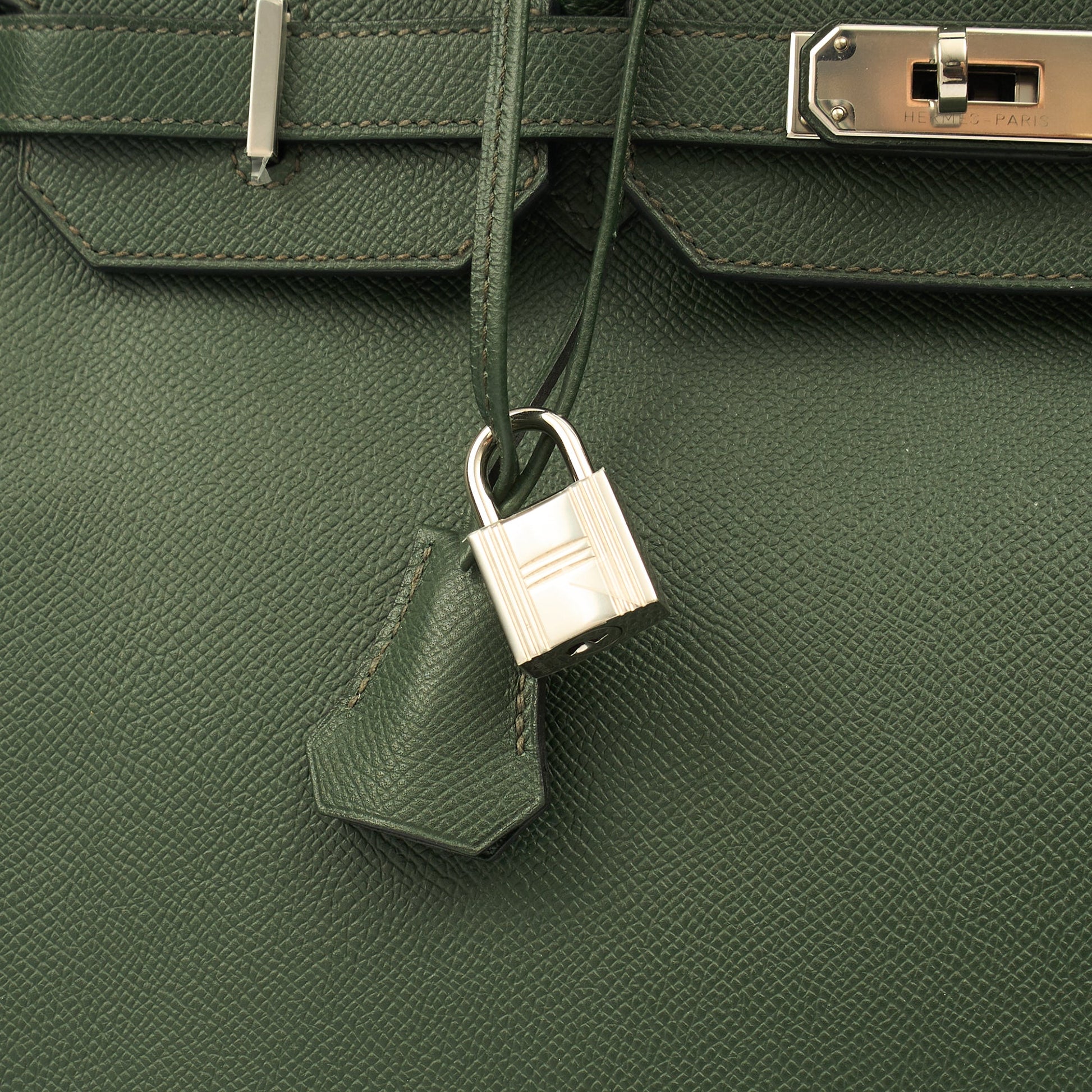 Hermes Tote Birkin 35 in Vert Anglaise, Epsom Leather — Alternate View 12