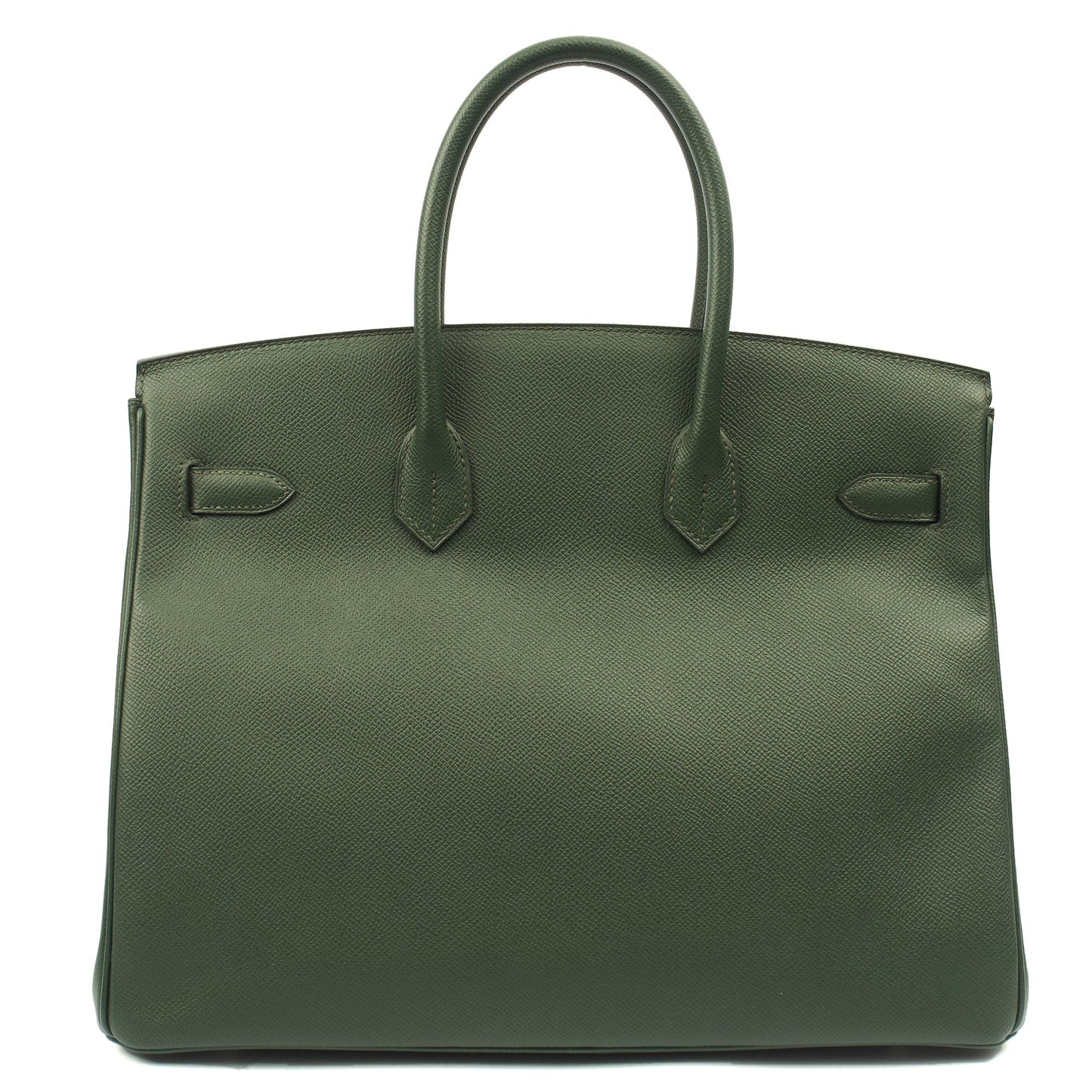 Hermes Tote Birkin 35 in Vert Anglaise, Epsom Leather — Back View