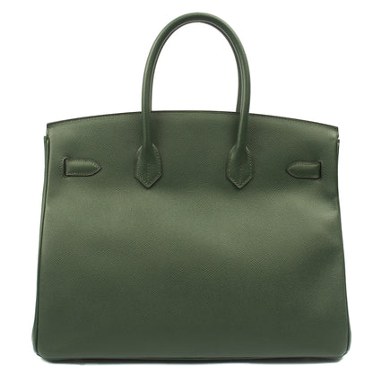 Hermes Tote Birkin 35 in Vert Anglaise, Epsom Leather — Alternate View 29