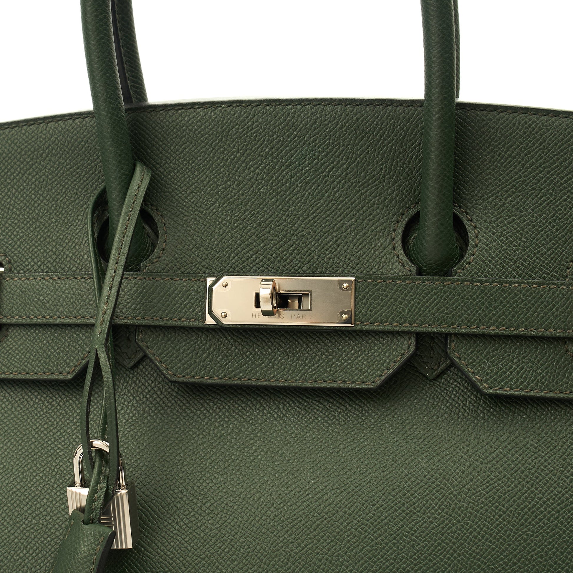 Hermes Tote Birkin 35 in Vert Anglaise, Epsom Leather — Alternate View 35