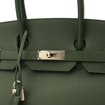 Hermes Tote Birkin 35 in Vert Anglaise, Epsom Leather — Alternate View 35