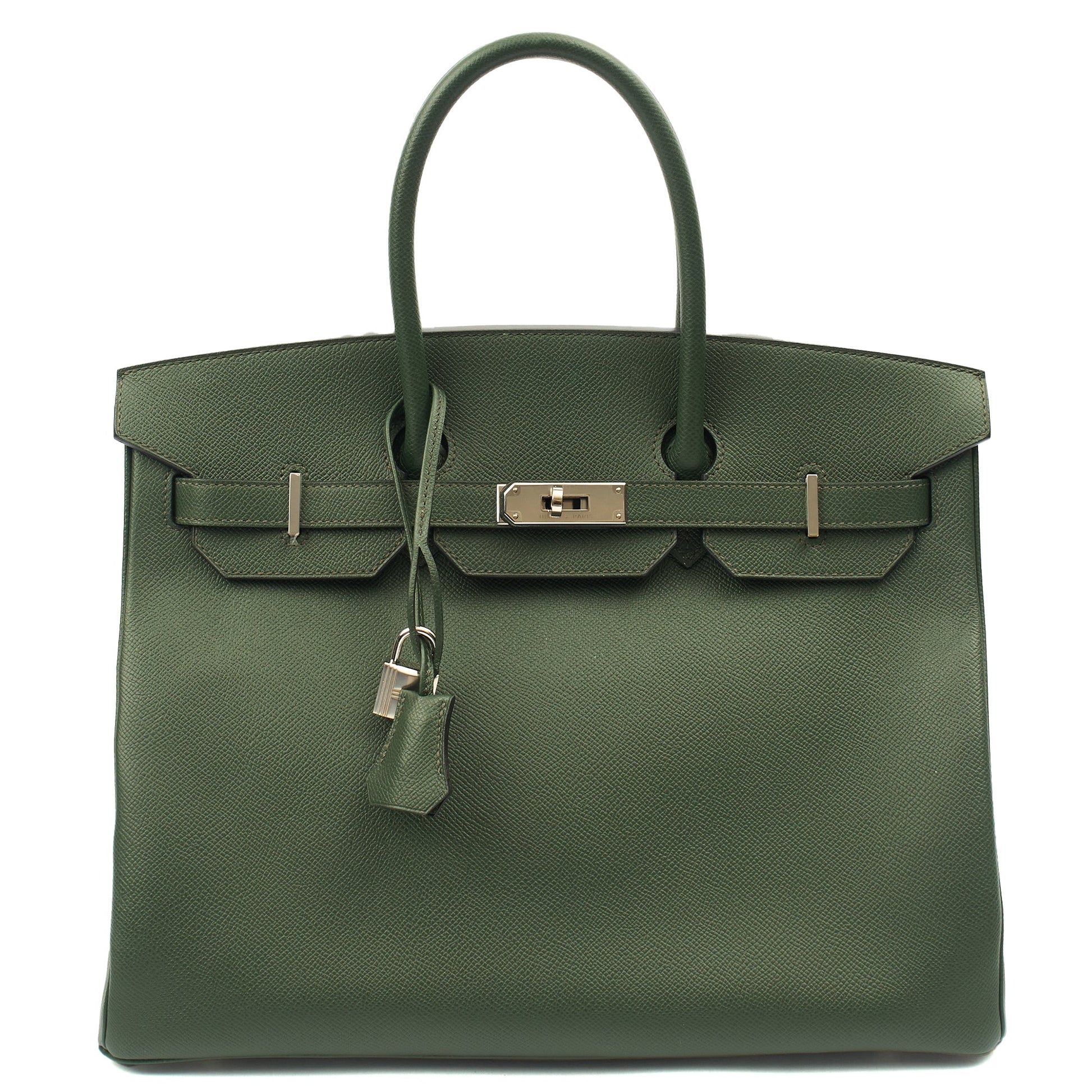 Hermes Tote Birkin 35 in Vert Anglaise, Epsom Leather — Alternate View 14