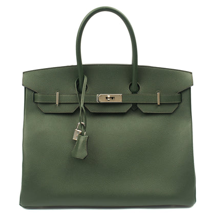 Hermes Tote Birkin 35 in Vert Anglaise, Epsom Leather — Alternate View 14