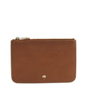 Mulberry Clutch Pouch in Oak, Calfskin Leather — Front View