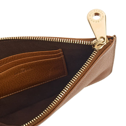 Mulberry Clutch Pouch in Oak, Calfskin Leather — Alternate View 11