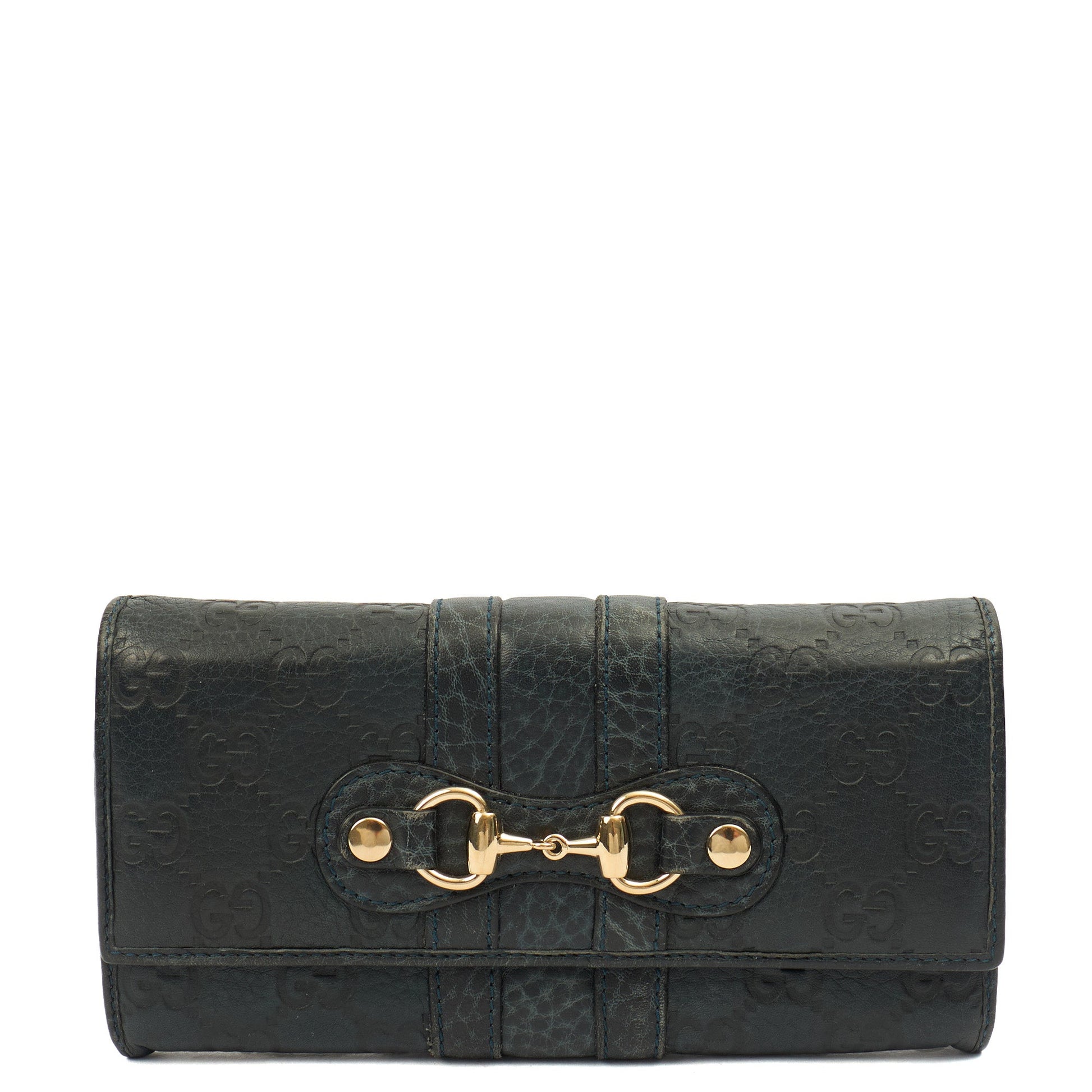 Gucci Purse Marmont Purse in Navy, Leather — Front View