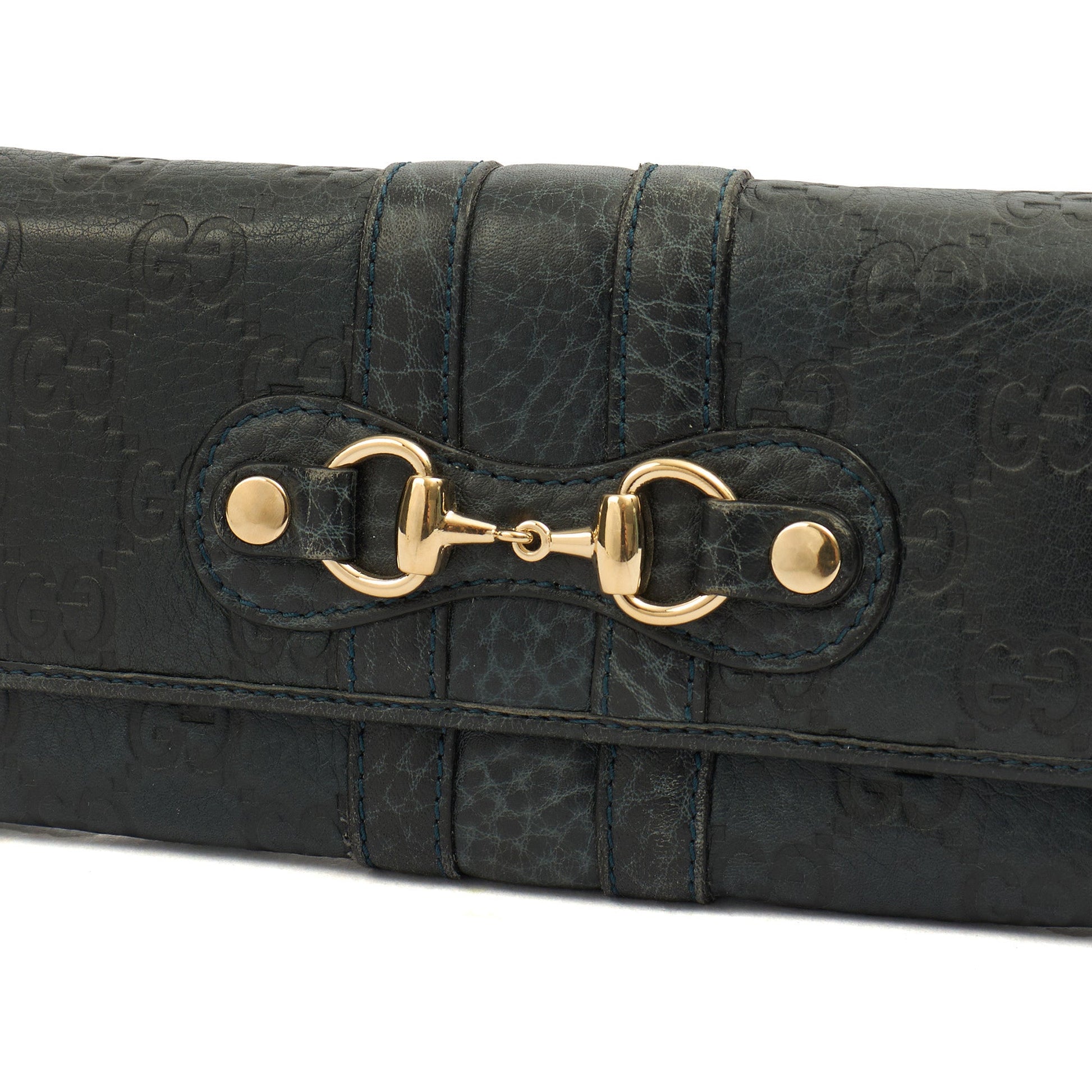 Gucci Purse Marmont Purse in Navy, Leather — Side View