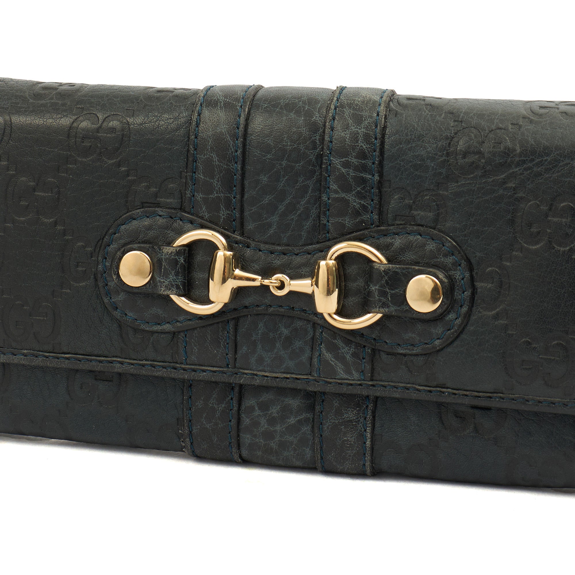 Gucci Purse Marmont Purse in Navy, Leather — Side View