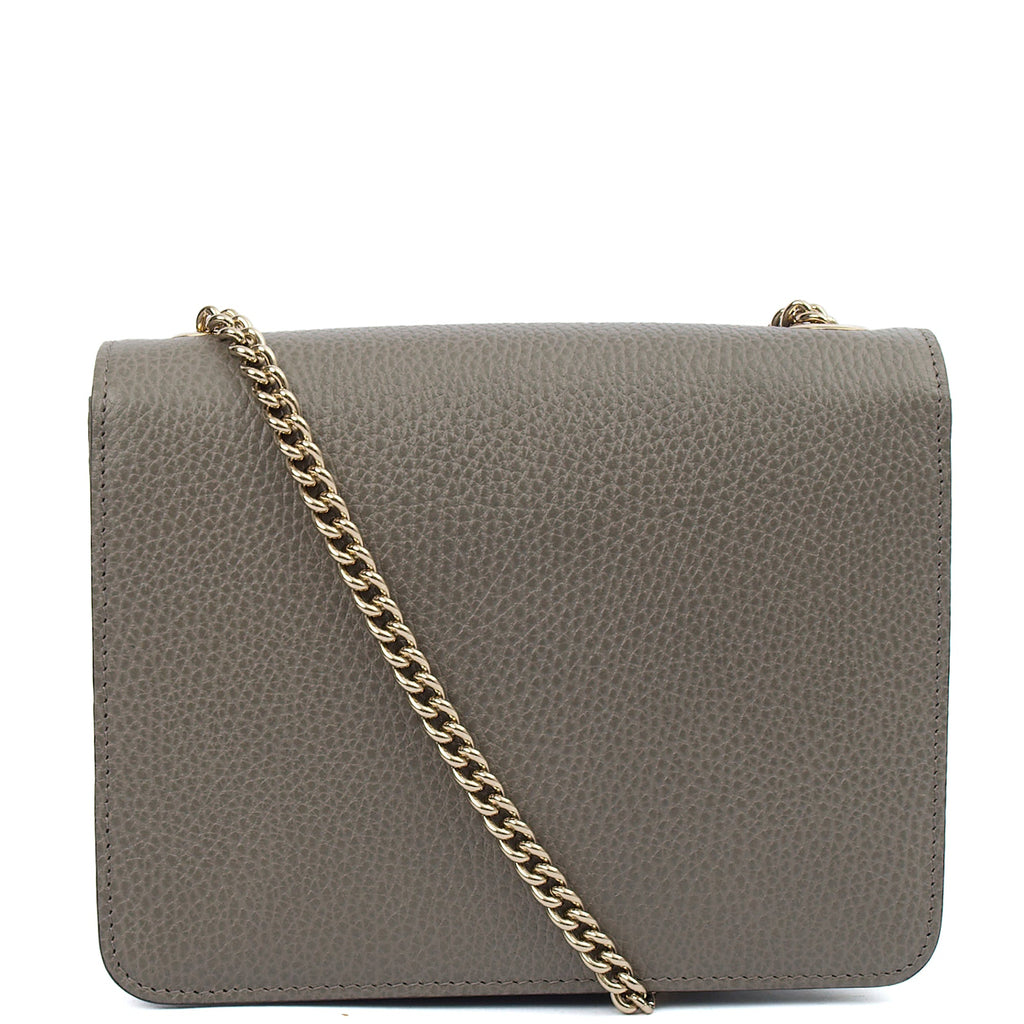 Gucci Cross Body Dollar Interlocking GG Bag - Small in Grey, Leather — Alternate View 10
