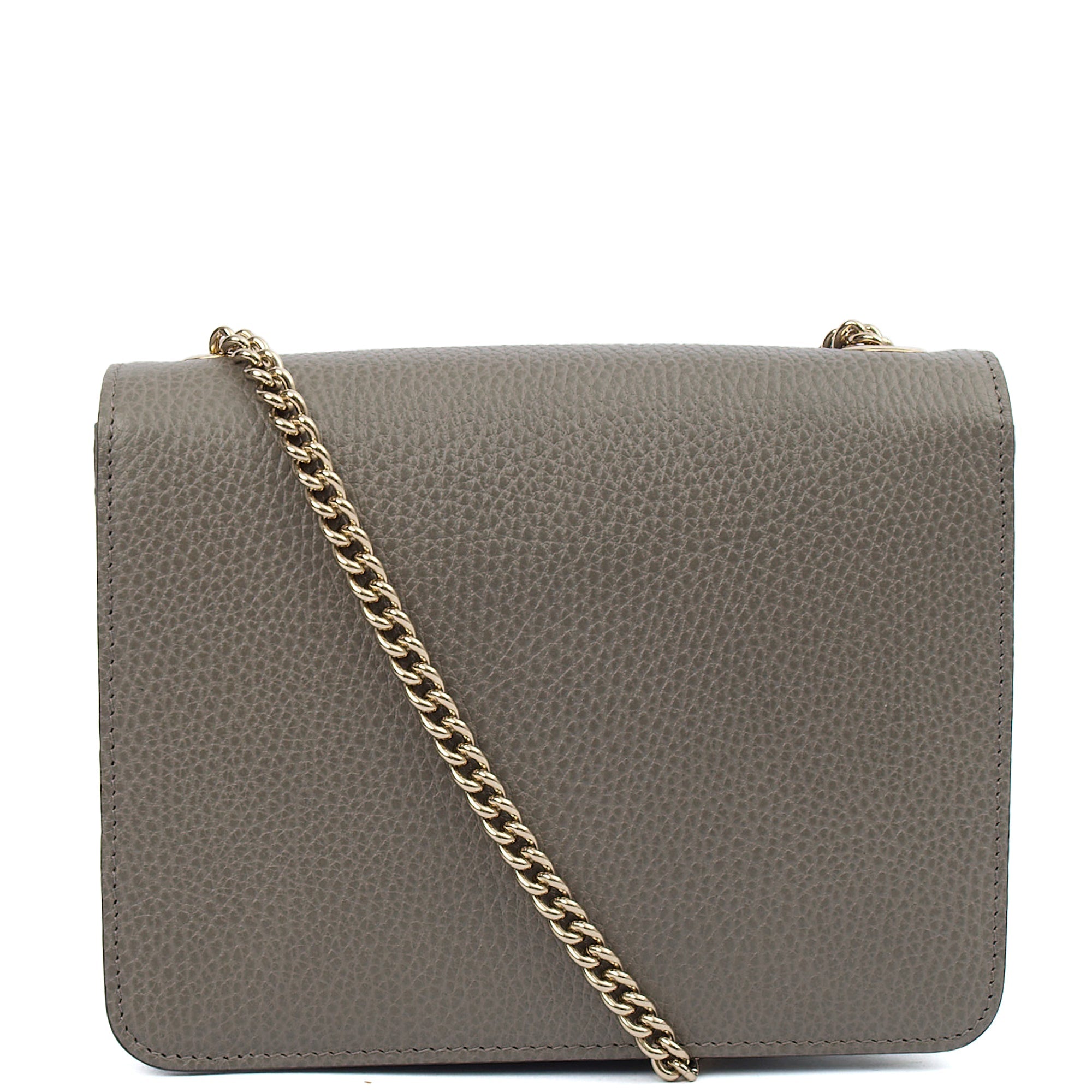 Gucci Cross Body Dollar Interlocking GG Bag - Small in Grey, Leather — Alternate View 10