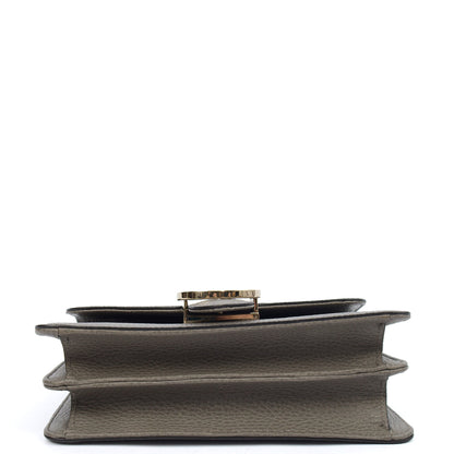 Gucci Cross Body Dollar Interlocking GG Bag - Small in Grey, Leather — Detail View