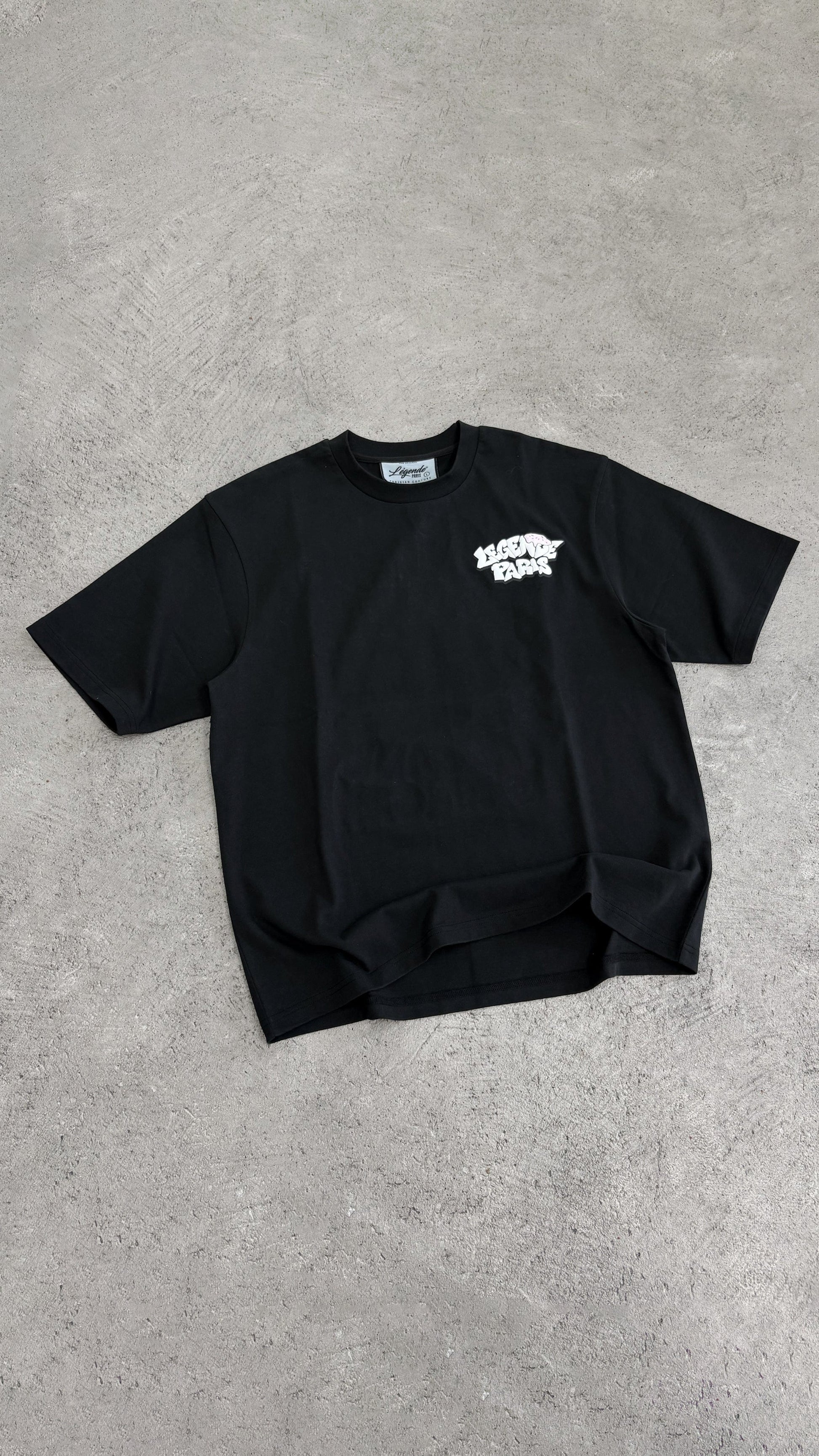 Legende Paris GAME IS RIGGED T-SHIRT - BLACK — XS — Detail View