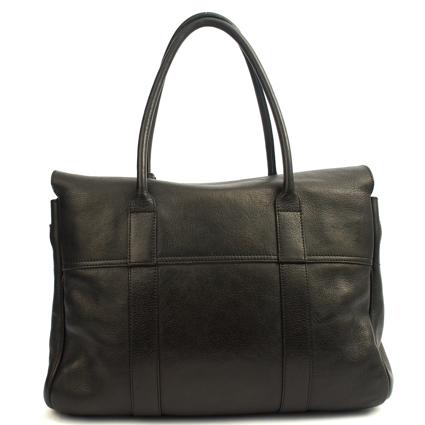 Mulberry Tote Bayswater Heritage in Black, Calfskin Leather — Back View