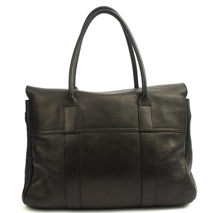 Mulberry Tote Bayswater Heritage in Black, Calfskin Leather — Back View