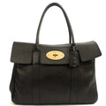 Mulberry Tote Bayswater Heritage in Black, Calfskin Leather — Front View