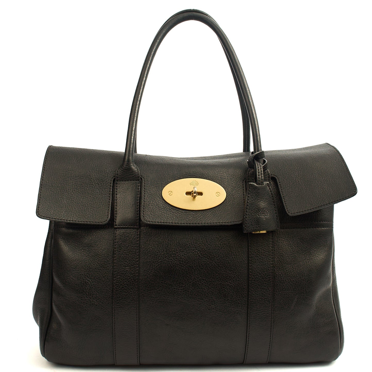 Mulberry Tote Bayswater Heritage in Black, Calfskin Leather — Front View