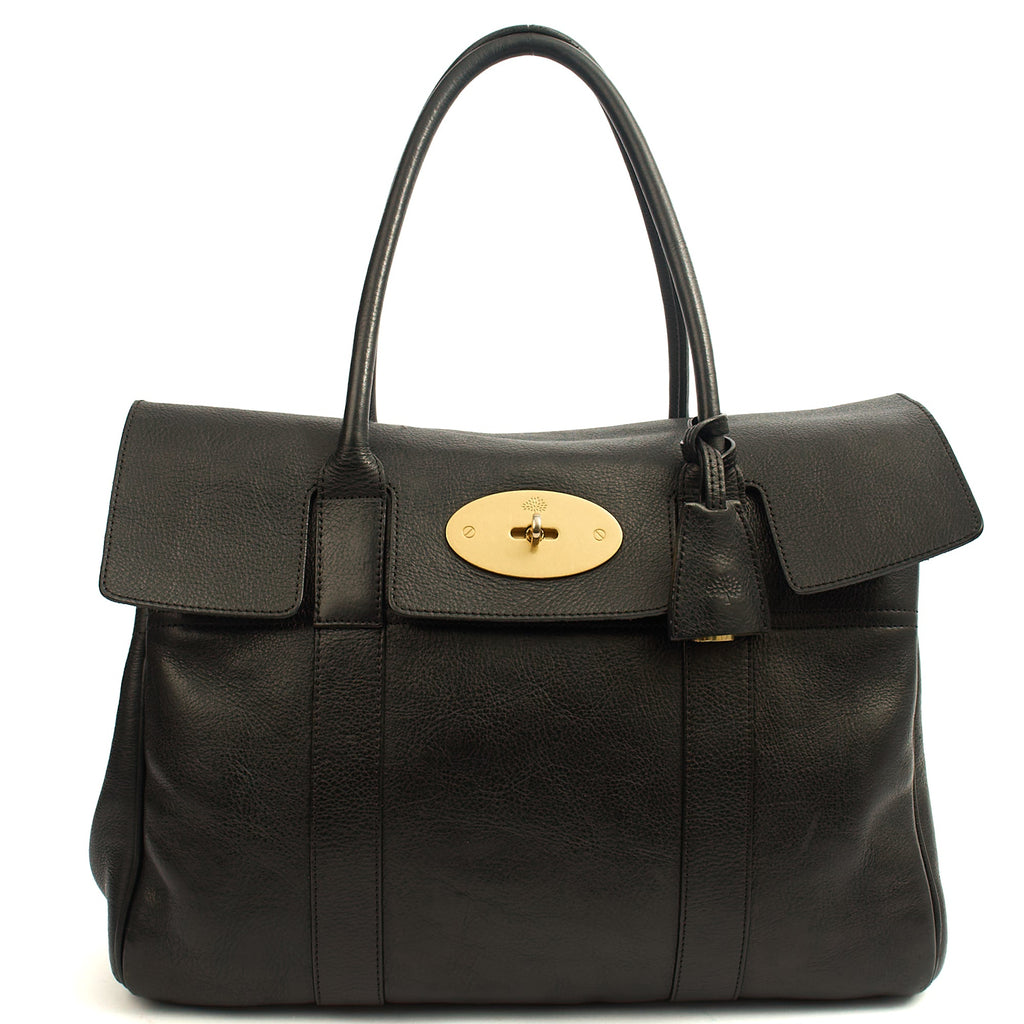 Mulberry Tote Bayswater Heritage in Black, Calfskin Leather — Alternate View 7