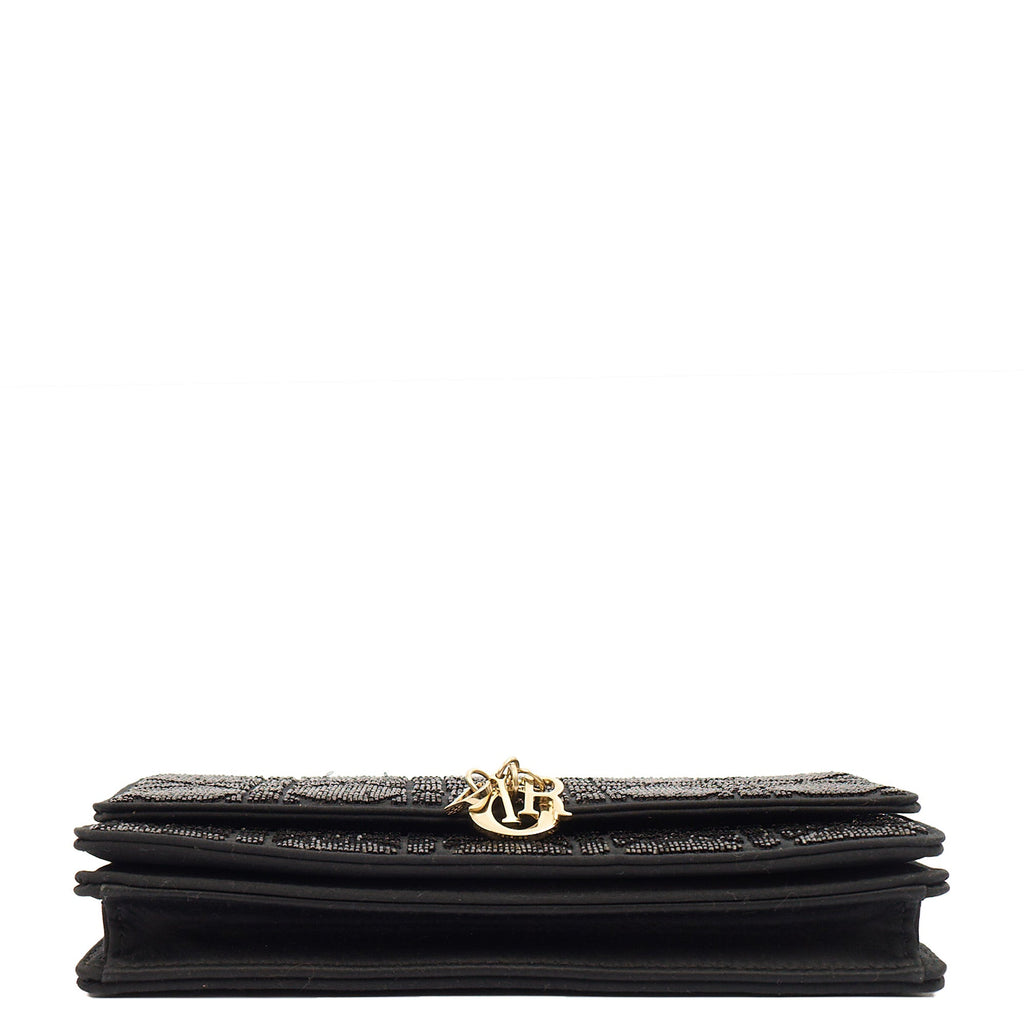 Christian Dior Cross Body My Dior Daily Chain Pouch in Black, Dior Oblique Embroidery — Alternate View 11