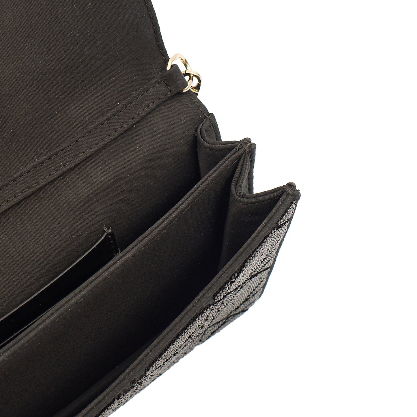 Christian Dior Cross Body My Dior Daily Chain Pouch in Black, Dior Oblique Embroidery — Lifestyle View