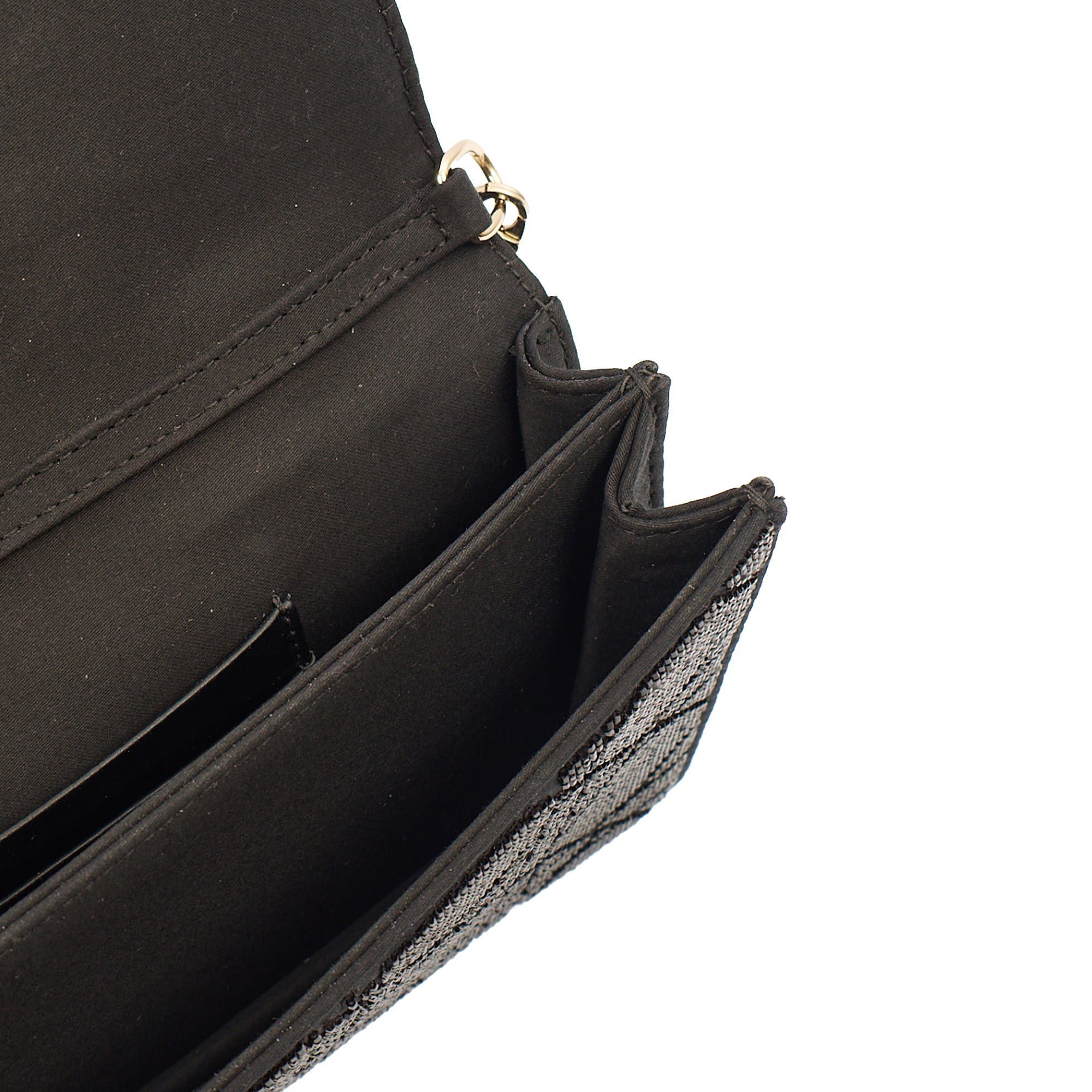 Christian Dior Cross Body My Dior Daily Chain Pouch in Black, Dior Oblique Embroidery — Lifestyle View