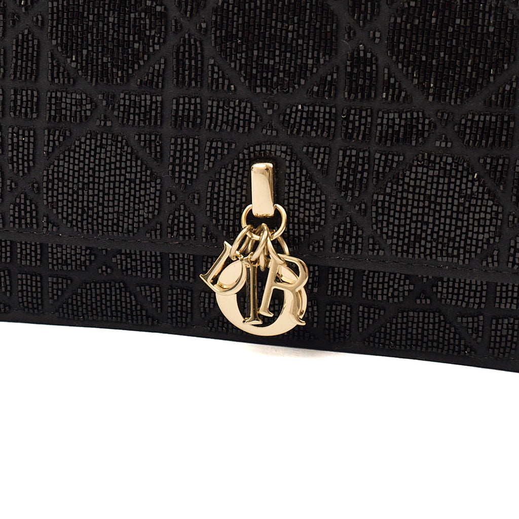 Christian Dior Cross Body My Dior Daily Chain Pouch in Black, Dior Oblique Embroidery — Alternate View 13