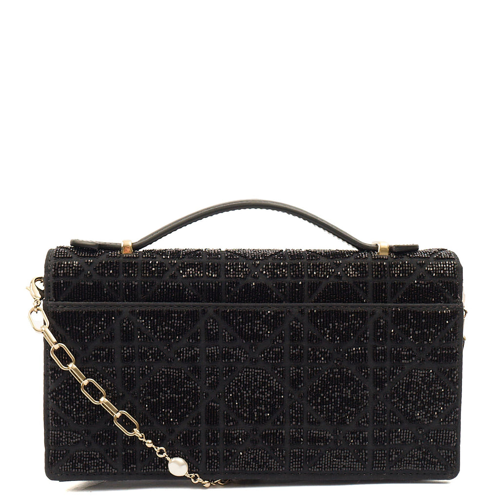 Christian Dior Cross Body My Dior Daily Chain Pouch in Black, Dior Oblique Embroidery — Alternate View 10