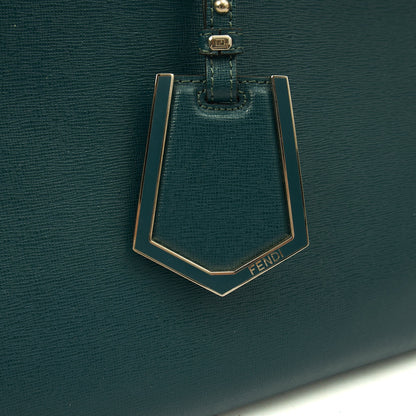 Fendi Tote 2Jour - Medium  in Green, Leather — Detail View