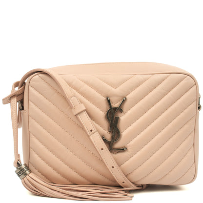 Saint Laurent Cross Body Lou Camera in Neutral, Calfskin Leather — Alternate View 7