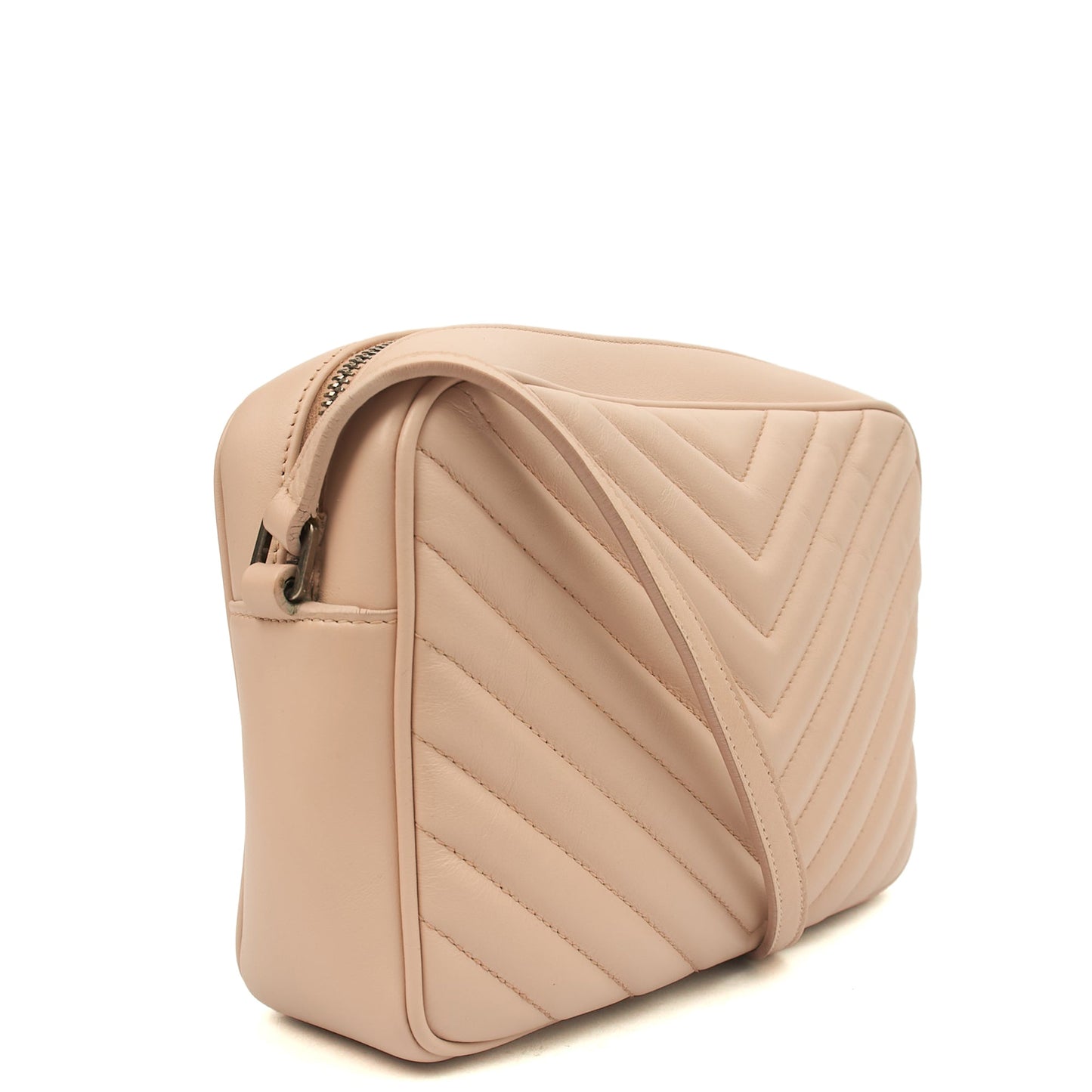 Saint Laurent Cross Body Lou Camera in Neutral, Calfskin Leather — Alternate View 8