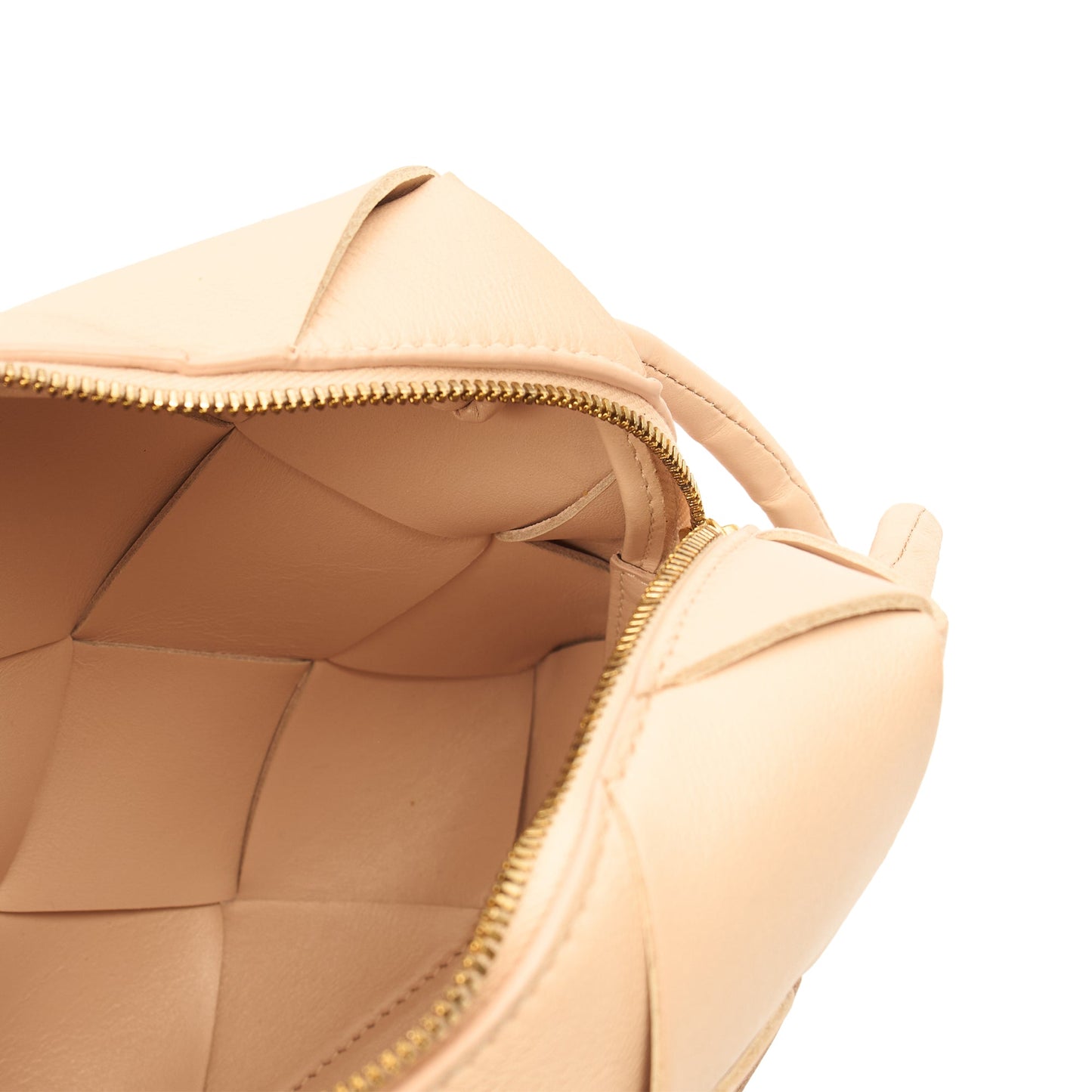 Bottega Veneta Cross Body Mini Loop Bag in Pink, Leather — Detail View