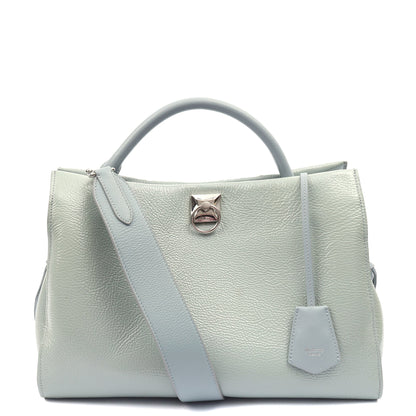 Mulberry Tote Iris - Large in Blue, Patent Leather — Front View