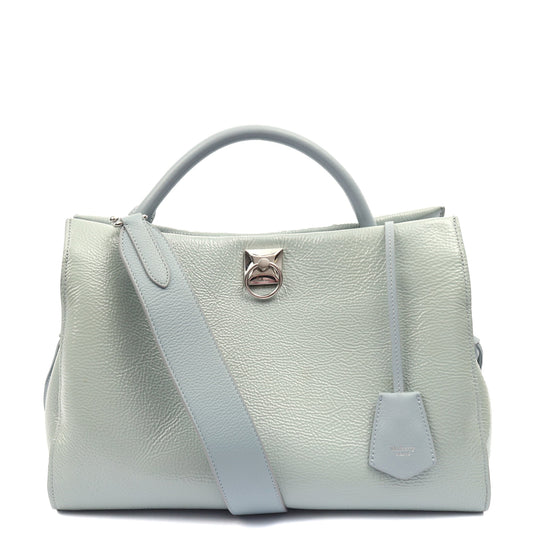 Mulberry Tote Iris - Large in Blue, Patent Leather — Front View