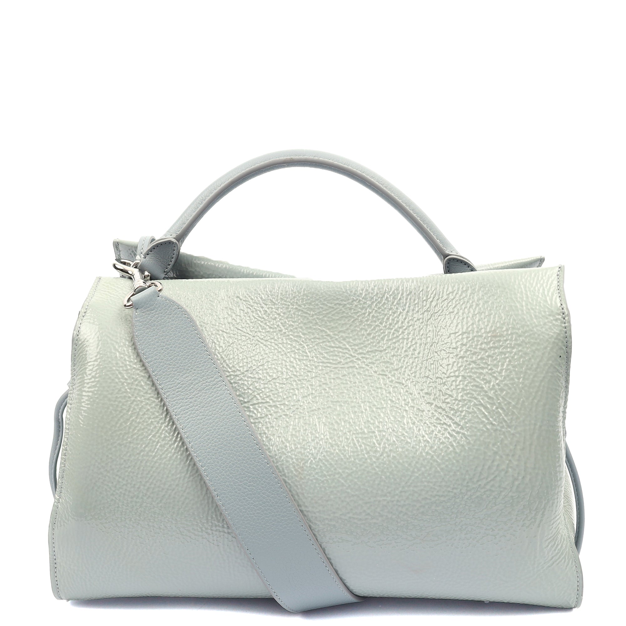 Mulberry Tote Iris - Large in Blue, Patent Leather — Back View