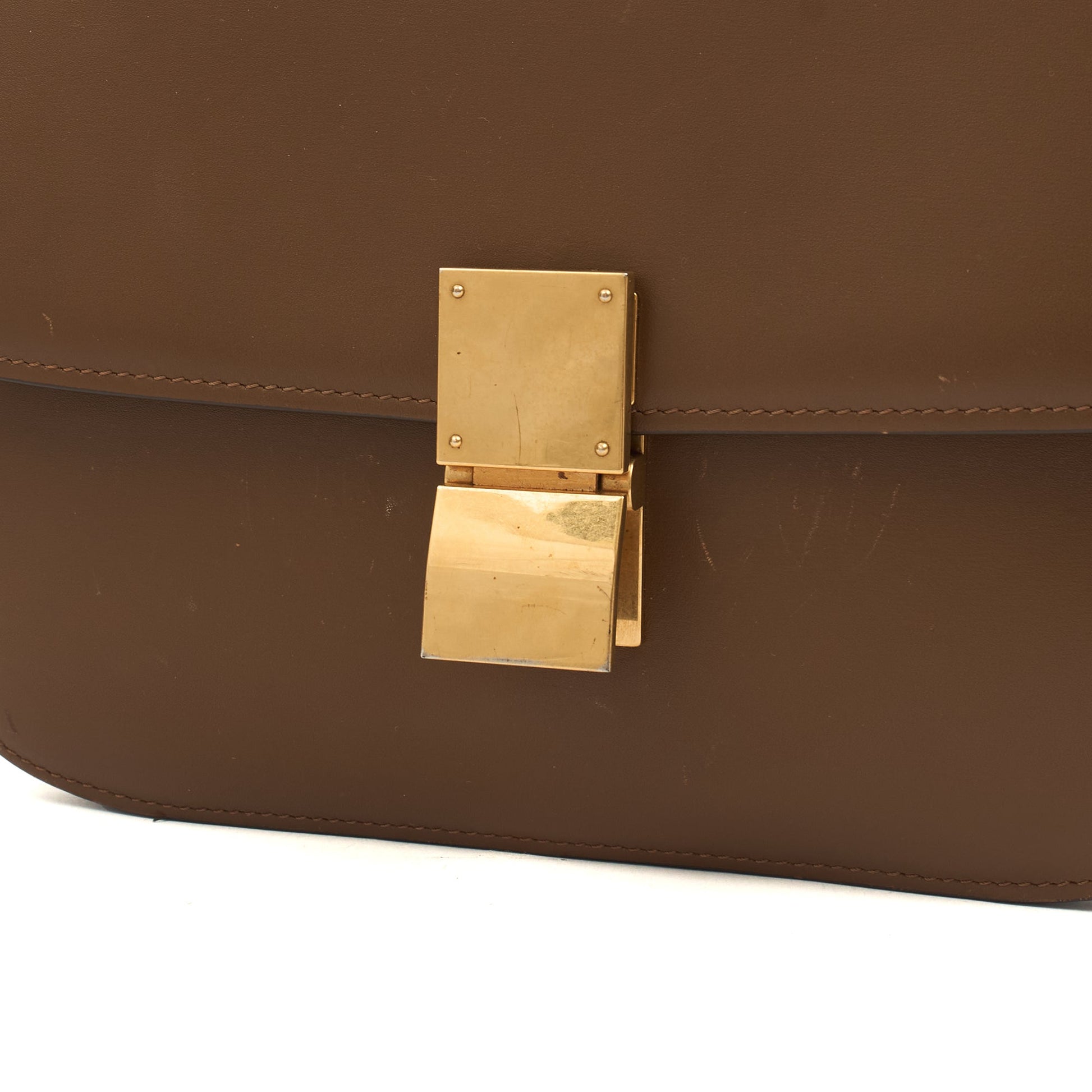 Celine Cross Body Box Bag - Medium in Brown, Box Calfskin — Alternate View 19