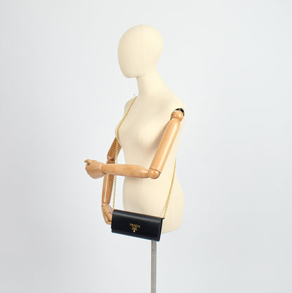 Prada Cross Body Shoulder Bag in Black, Leather — Alternate View 7