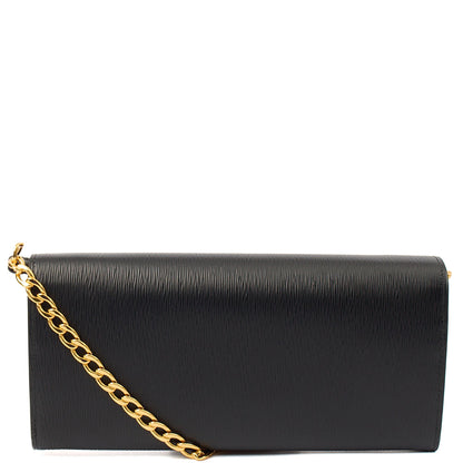 Prada Cross Body Shoulder Bag in Black, Leather — Top View