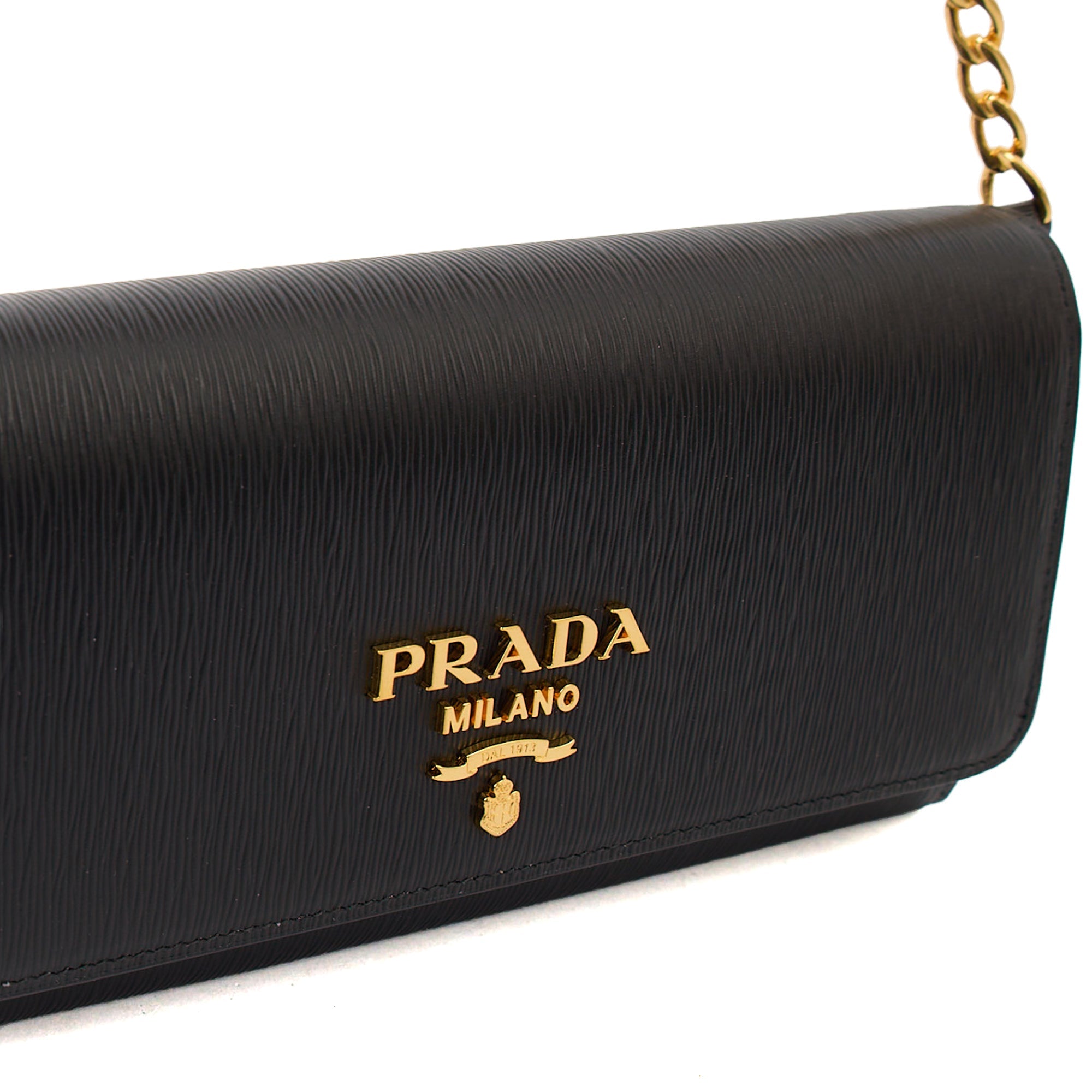 Prada Cross Body Shoulder Bag in Black, Leather — Lifestyle View