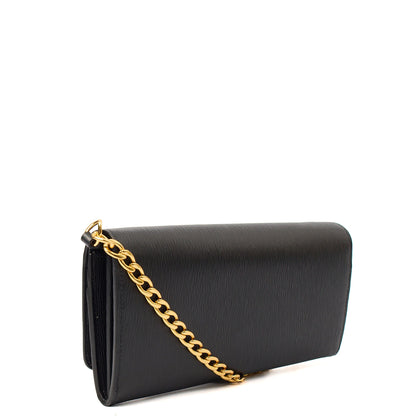 Prada Cross Body Shoulder Bag in Black, Leather — Back View