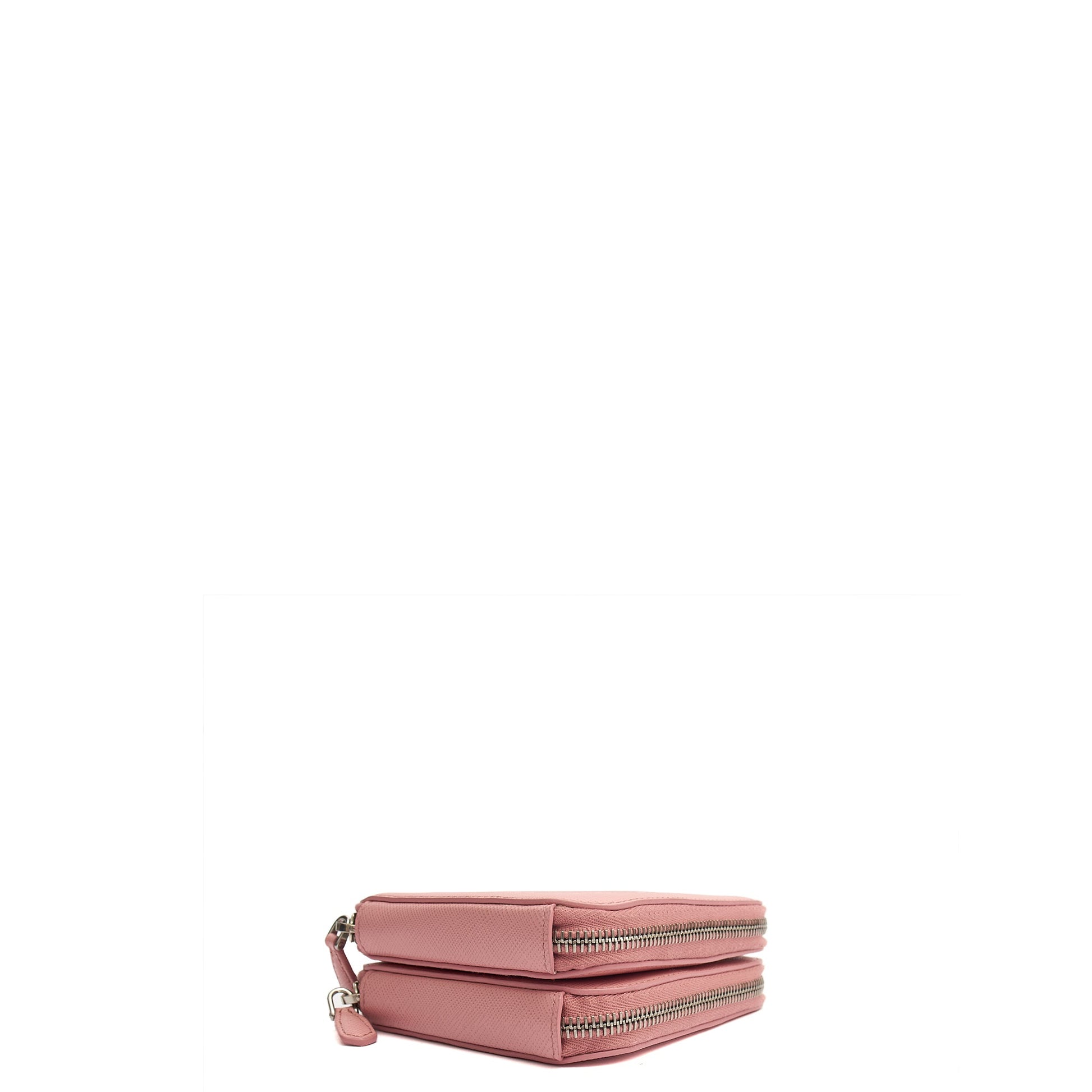 Prada Mini Bag Contenitori Mini Chain Wallet in Pink, Saffiano Leather — Alternate View 18