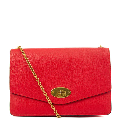 Mulberry Cross Body Darley Shoulder Bag  in Fiery Red, Leather — Alternate View 7