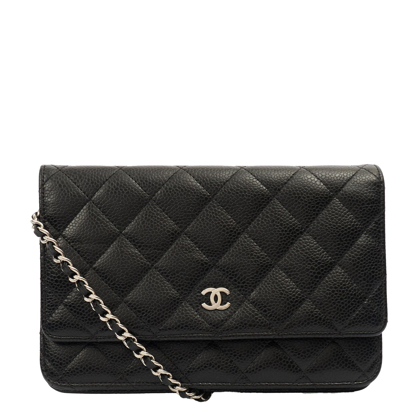 Chanel Cross Body Wallet on Chain in Black, Caviar Leather — Alternate View 10