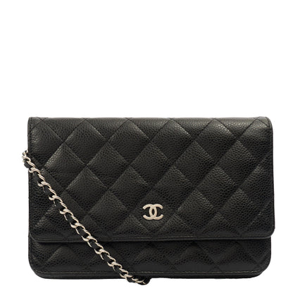 Chanel Cross Body Wallet on Chain in Black, Caviar Leather — Alternate View 10