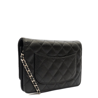 Chanel Cross Body Wallet on Chain in Black, Caviar Leather — Alternate View 12