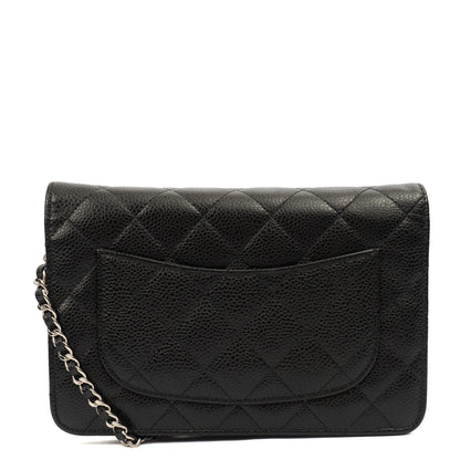 Chanel Cross Body Wallet on Chain in Black, Caviar Leather — Alternate View 22