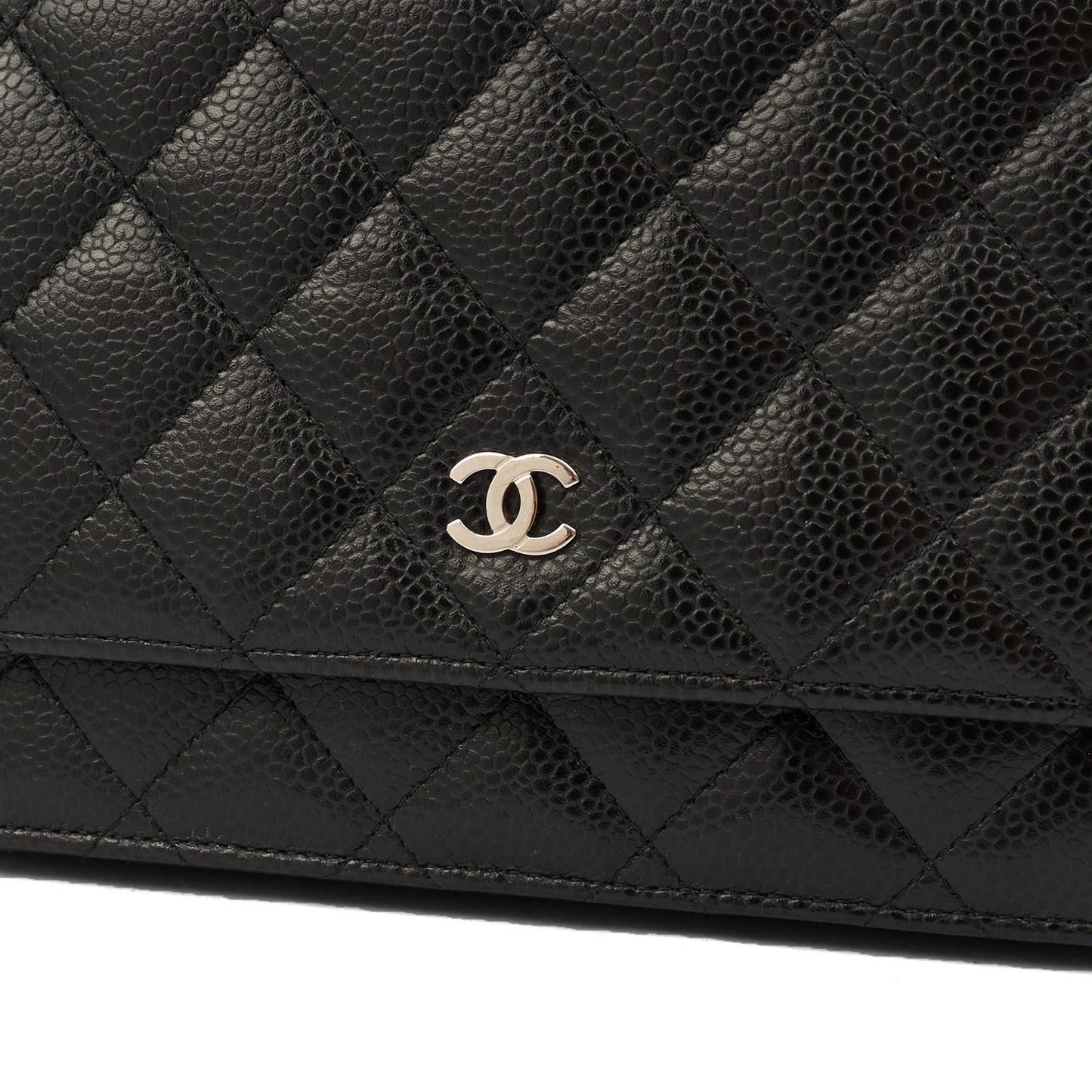Chanel Cross Body Wallet on Chain in Black, Caviar Leather — Alternate View 7