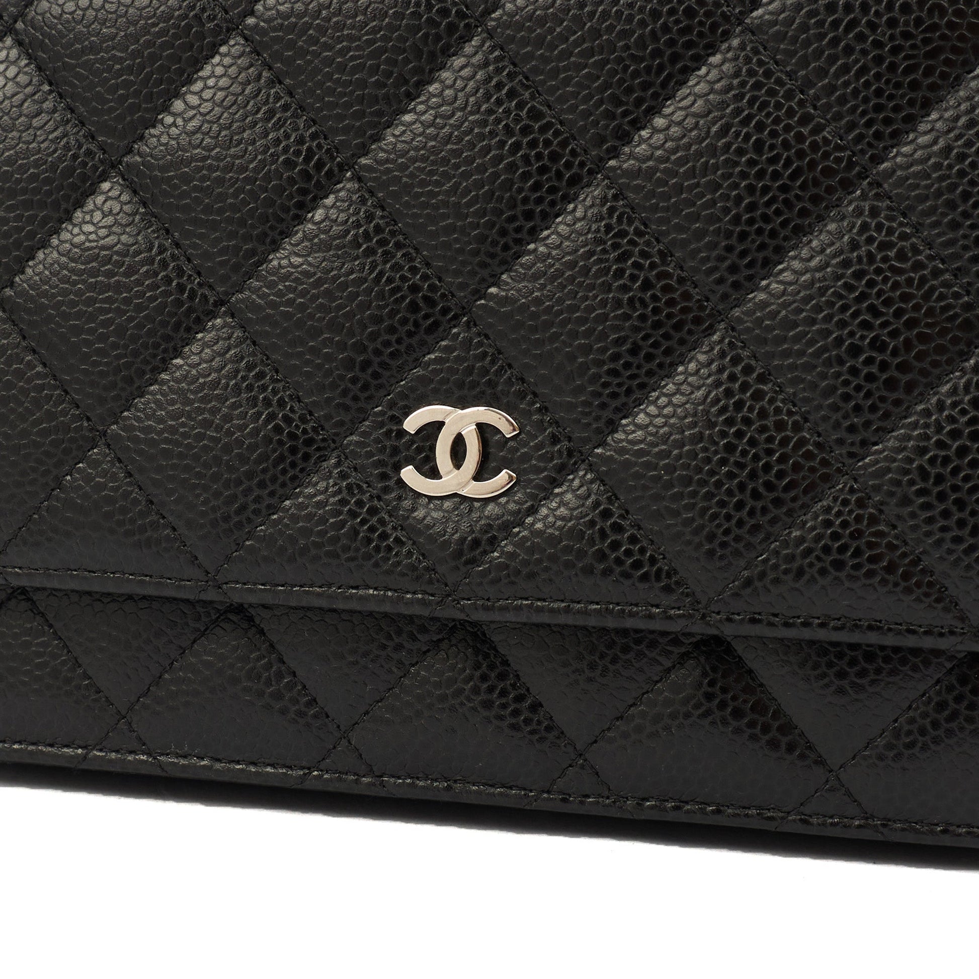 Chanel Cross Body Wallet on Chain in Black, Caviar Leather — Alternate View 25