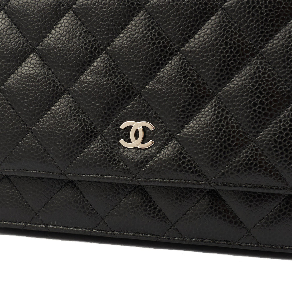 Chanel Cross Body Wallet on Chain in Black, Caviar Leather — Alternate View 16